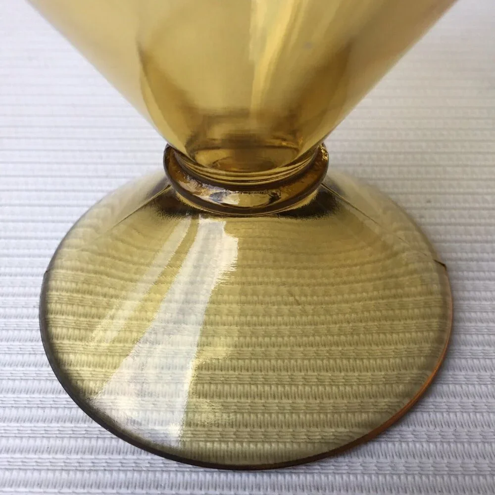 Novelty Martini Glass Gold Goblet Funnel Shape Barware Liquor Cup Retro Vintage